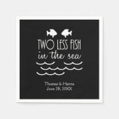 Zwei weniger Fische im Meer Hochzeit Serviette (Vorderseite)