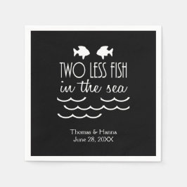 Zwei weniger Fische im Meer Hochzeit Serviette