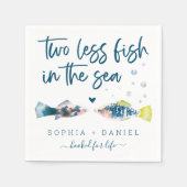 Zwei weniger Fische im Meer Hochzeiten von Napkins Serviette (Vorderseite)