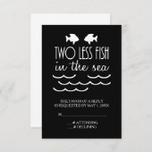 Zwei weniger Fische im Meer Hochzeitstag RSVP Karte (Vorne/Hinten)