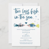 Zwei weniger Fische im Meer Paare Dusche Einladung (Vorderseite)
