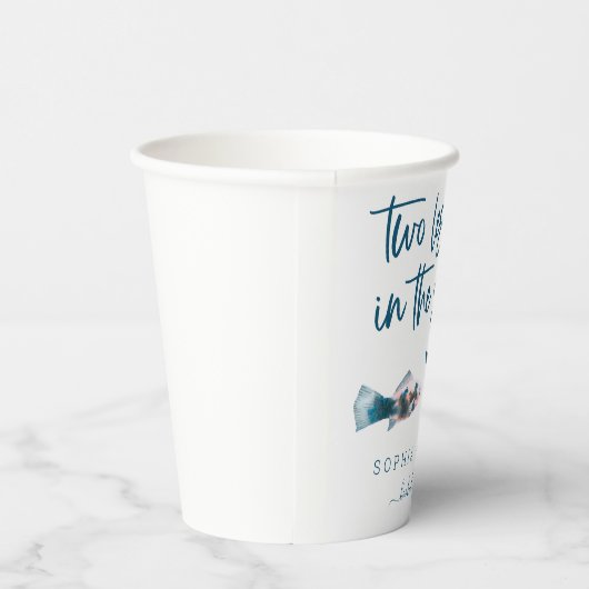 Zwei weniger Fische im Meer Pappbecher (Rechts)