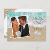 Zwei weniger Fische im Meer Save the Date Foto Postkarte (Vorne/Hinten)