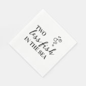 Zwei weniger Fische im Meer Serviette (Ecke)