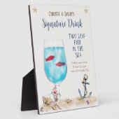 Zwei weniger Fische im Meer Signature Drink-Zeiche Fotoplatte (Seite)