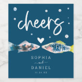 Zwei weniger Fische im Meer Weinetikett (Einzelnes Label)