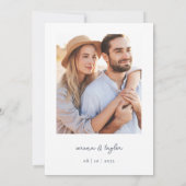 Zwei weniger Fische im nautischen Foto Save The Date (Rückseite)