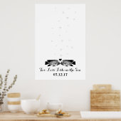 Zwei weniger Fische im Sea Thumbprint Gästebuch (Küche)