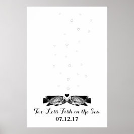 Zwei weniger Fische im Sea Thumbprint Gästebuch