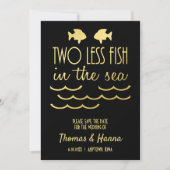 Zwei weniger Fische Save the Date im Meer (Vorderseite)