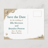 Zwei weniger Fische Save the Date im Meer Postkarte (Rückseite)