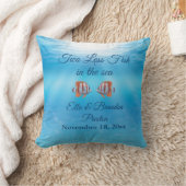 Zwei weniger Fische unter Wasser im Meer Kissen (Decke)