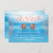 Zwei weniger Fische unter Wasser im UAWG RSVP Karte (Vorne/Hinten)