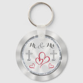 Zwei werden eine Christliche Gastgeschenke Hochzei Schlüsselanhänger (Rückseite)