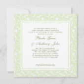 Zwei werden eine Christliche Hochzeit Grün Einladung (Rückseite)