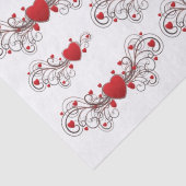 Zwei werden Eins Scroll-Herzen schlicht Seidenpapier (Detail)
