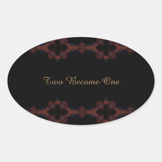 Zwei werden extravagantes ein ovaler aufkleber (Vorderseite)