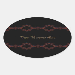 Zwei werden extravagantes ein ovaler aufkleber