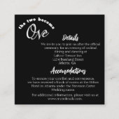 Zwei werden schwarz begleitkarte (Vorderseite)