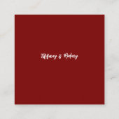 Zwei werden zu einem Burgund Begleitkarte (Rückseite)