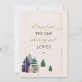 Zwei werden zu einem Christlichen Hochzeitwald Einladung (Rückseite)