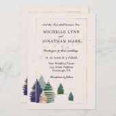 Zwei werden zu einem Christlichen Hochzeitwald Einladung (Vorne/Hinten)