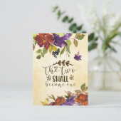 Zwei werden zu einem Hochzeitsgratulieren der Bibe Postkarte (Stehend Vorderseite)