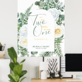 Zwei werden zu einer Bibelverse-Hochzeit Poster (Heimbüro)