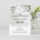 Zwei werden zu einer Christlichen blumigen Hochzei Save The Date (Stehend Vorderseite)