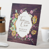 Zwei werden zu einer rosa, florale Christliche Hoc Sockelschild (In Situ)