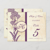 Zwei werden zu einer Vintagen Lila Blume Postkarte (Vorne/Hinten)