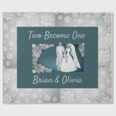 Zwei werden zur Hochzeit eines Mannes Geschenkpapier (Flach)