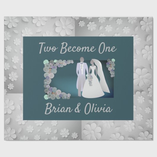 Zwei werden zur Hochzeit eines Mannes Geschenkpapier (Flach)