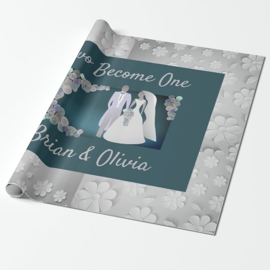 Zwei werden zur Hochzeit eines Mannes Geschenkpapier (Ungerollt)