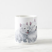Zwei West Highland White Terriers Kaffeetasse (Mittel)