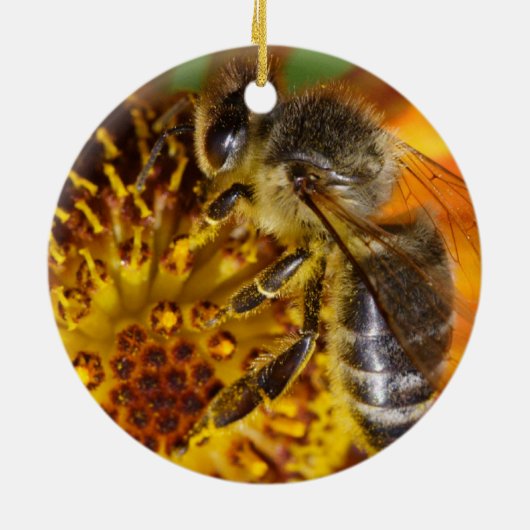 Zwei Western Honey Bees Keramikornament (Hinten)