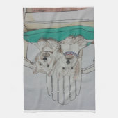 Zwei Westie Kumpel Geschirrtuch (Vertikal)