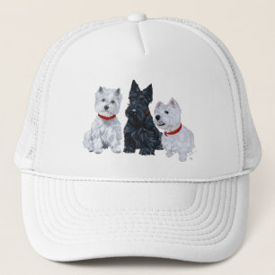 Zwei Westies und ein Scottie Truckerkappe
