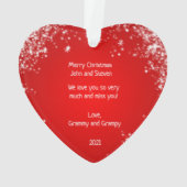 Zwei Whimsical Snowmen an einem schneebedeckten We Ornament (Rückseite)