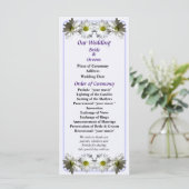 Zwei "White Frilly Daisies Wedding Programme" Programm (Stehend Vorderseite)