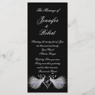 Zwei White Peacocks und das Herz Monogram Programm