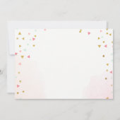 Zwei Wild Birthday Girl Pink Gold 2nd Boho Feather Einladung (Rückseite)