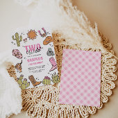 Zwei Wild Girls Second Rodeo Geburtstag Einladung