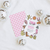 Zwei Wild Girls Second Rodeo Geburtstag Einladung