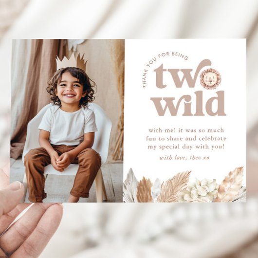 Zwei Wild Landscape Foto Danke Karte