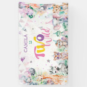 Zwei wild lebende Party Tiere Safari Girl Banner (Vertikal)