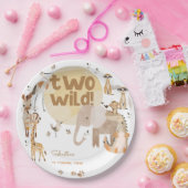 Zwei wild lebende Safari-Tiere - Kindergeburtstag Pappteller (Party)