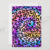 Zwei wild lebende Safari Tiere Regenbogen Cheetah Einladung (Rückseite)