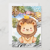 Zwei wild lebende Themen Geburtstag Einladung (Rückseite)