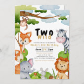 Zwei wild lebende Tiere Zweite Einladung zum 2. Ge (Vorne/Hinten)